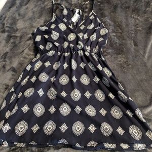 Paisley surplice dress